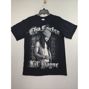Vintage Lil Wayne Tha Carter Black T-Shirt Men's Size Medium Y2K Rap Hip Hop